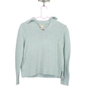 LL Bean Mint Green Cotton Blend Pullover Sweater Size S